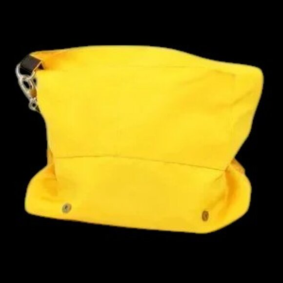 Canvas Messenger Courier Bag Yellow Brown Trim - Picture 5 of 11